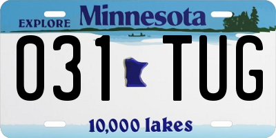 MN license plate 031TUG