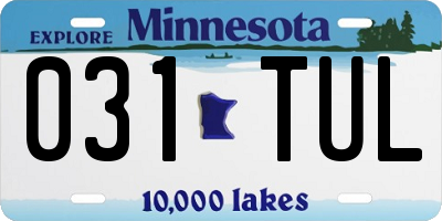 MN license plate 031TUL