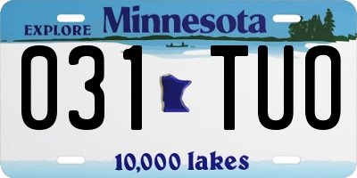 MN license plate 031TUO