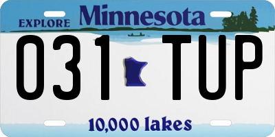 MN license plate 031TUP