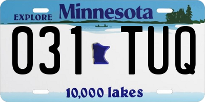 MN license plate 031TUQ