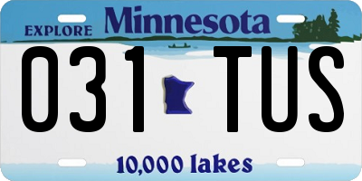 MN license plate 031TUS