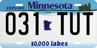 MN license plate 031TUT