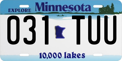 MN license plate 031TUU