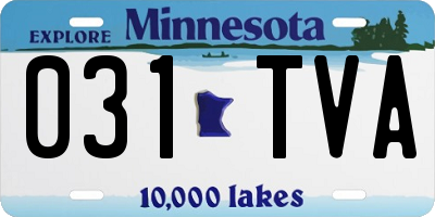 MN license plate 031TVA