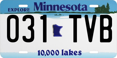 MN license plate 031TVB