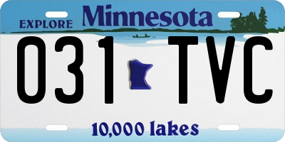 MN license plate 031TVC