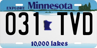 MN license plate 031TVD
