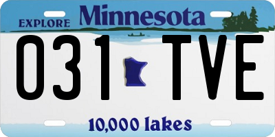 MN license plate 031TVE