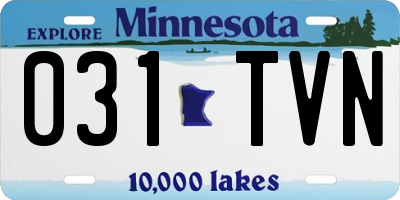 MN license plate 031TVN