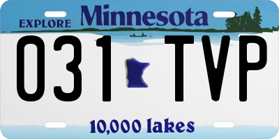 MN license plate 031TVP