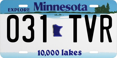 MN license plate 031TVR