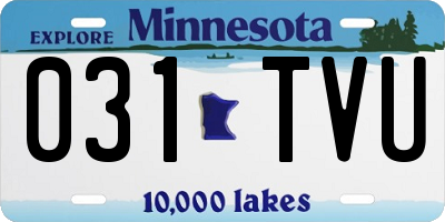 MN license plate 031TVU