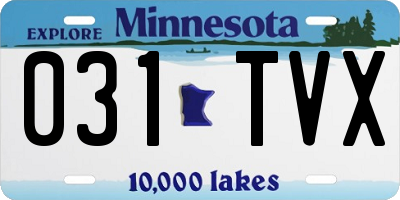 MN license plate 031TVX