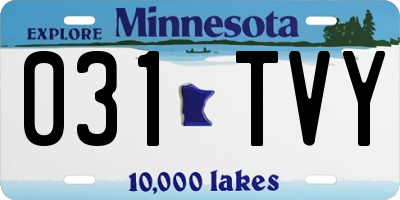 MN license plate 031TVY
