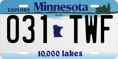 MN license plate 031TWF
