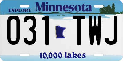 MN license plate 031TWJ