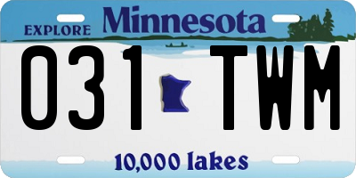 MN license plate 031TWM