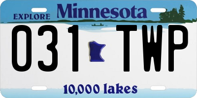 MN license plate 031TWP