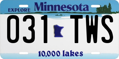 MN license plate 031TWS