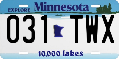 MN license plate 031TWX