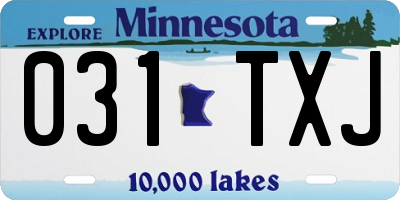 MN license plate 031TXJ