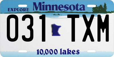 MN license plate 031TXM