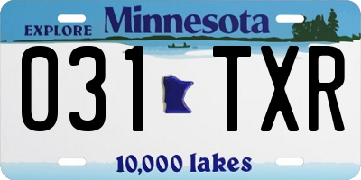 MN license plate 031TXR