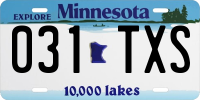 MN license plate 031TXS