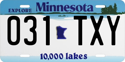 MN license plate 031TXY