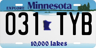 MN license plate 031TYB