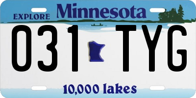 MN license plate 031TYG