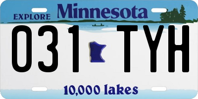 MN license plate 031TYH
