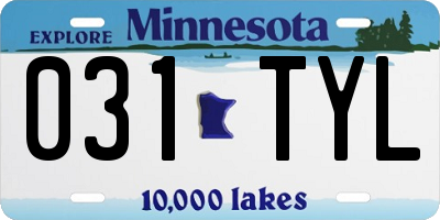 MN license plate 031TYL