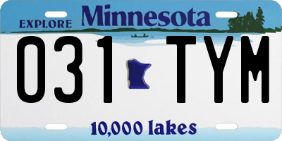 MN license plate 031TYM