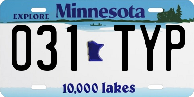 MN license plate 031TYP