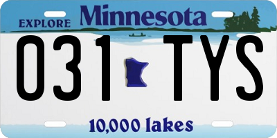 MN license plate 031TYS