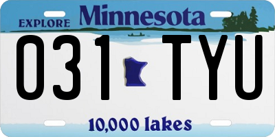 MN license plate 031TYU