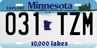 MN license plate 031TZM