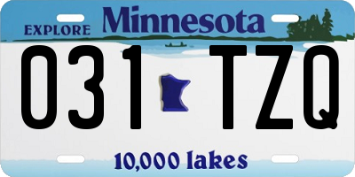MN license plate 031TZQ