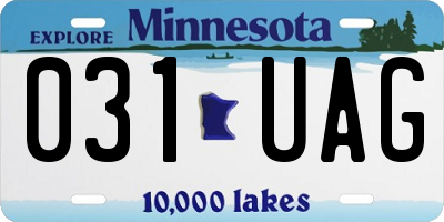MN license plate 031UAG