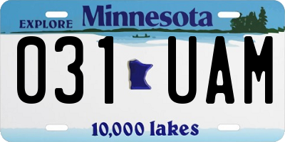 MN license plate 031UAM