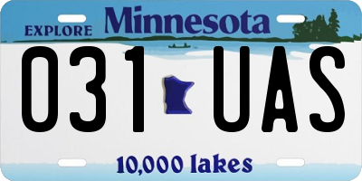 MN license plate 031UAS