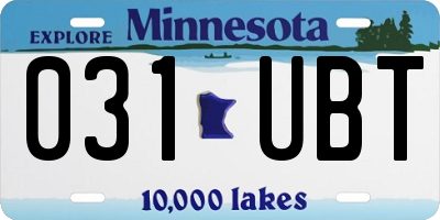 MN license plate 031UBT