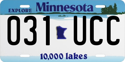 MN license plate 031UCC