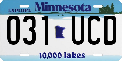 MN license plate 031UCD