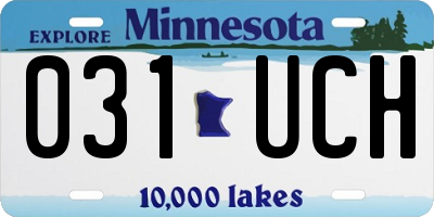 MN license plate 031UCH