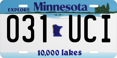 MN license plate 031UCI