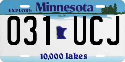 MN license plate 031UCJ