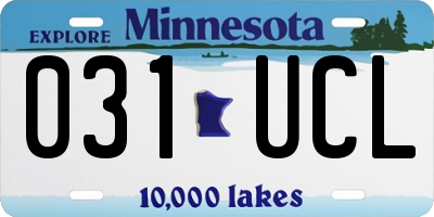 MN license plate 031UCL